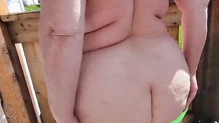 Cute Corpulent MILF outdoors