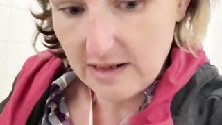 When an Virginal Pee in Public Toilets Turns Into a Gutsy Squirting Stroke