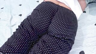 Mature stepmom in her pajamas acquiesced to have anal-act of love with her stepson when this chab inserted his cock into her