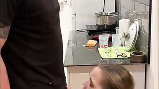 fucked in my roommate's kitchen while they watch us from the window