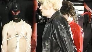 Nasty Latex German doxies having BDSM orgy