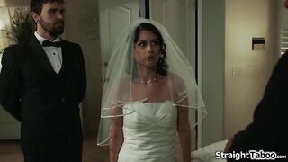 Newlywed Penelope Reed is shocked when she hears her weddingnight is spend with her husbands stepdad.This chab licks and bangs the brides hairy twat