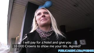 PublicAgent Hawt looking golden-haired takes cash for sex offer from stranger