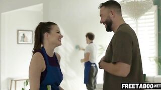 Maid Alison Rey Flirts With Rich Customer Will Pounder In Front Of Her Husband