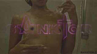 SANKTOR - SKINNY ASIAN HONEY WITH SMALL MELONS IN THE SHOWER