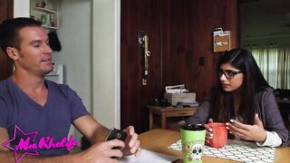 MIA KHALIFA - Mia Khalifa’s 3-some Debut Gets Wild As two Massive Schlongs Pound Her Hairless Vagina