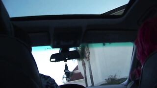 Astounding 3some after a city ride of big titties big butts interracial team with a big black BBC guy