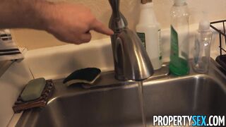PropertySex Stunning Exotic Playgirl with Fantastic Ass and Big Natural Tits Bangs her Landlord