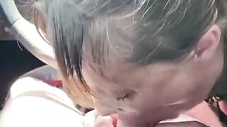 Pretty streetwalker lets a man cum on her mouth so this honey can pay her rent