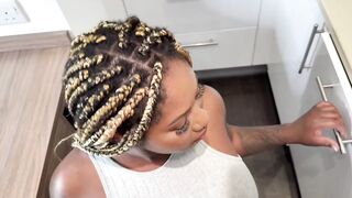 POV Ebony Wench Banged in Kitchen ~ Black on Black Heat ~ Raw Hardcore Screwing