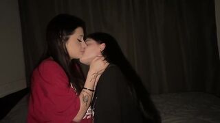"OH, NO" MY STEPSISTER SCREWED ME HARD IN THE SCISSORS. LESBIAN SEX