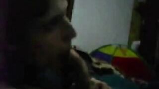 slutty cute blonde wife sucks penis and receives cum in mouth