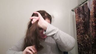 Hair Journal: Combing Long Bushy Strawberry Golden-haired Hair - Week 9 (ASMR)