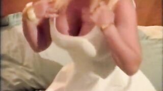 Biggest boobs golden-haired sex-toy playing pussy fucking