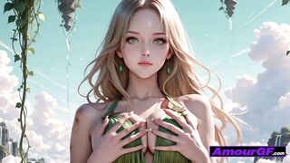 AI Golden-haired Gets Screwed in Air, Moans Soft as Hawt Cum Splatters Her Face