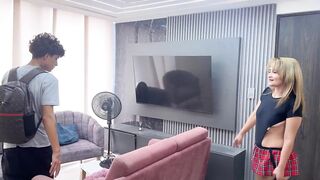 I arrive after a long trip and the first thing I wish is my MILF stepmother's delightful twat.