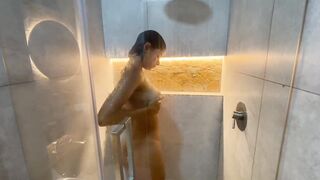 After a shower my girlfriend gets concupiscent and I fuck her