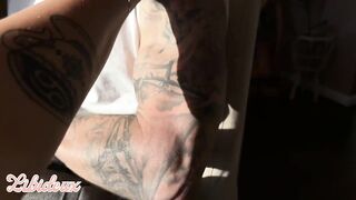 Edging his hard shlong and feeding him cum FPOV