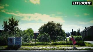 Kinky German Granny in Cosplay Bends Over Outdoors... What She Does Next Will Make YOU Goth Hard