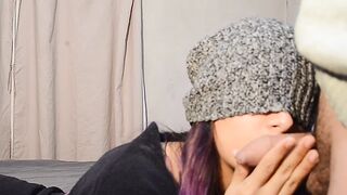 "I want my milk NOW!" Amateur Latina Deepthroat & Milky Cum in Mouth