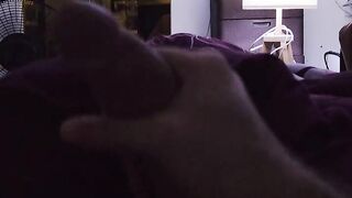 man moaning drowns in molten orgasmic peak