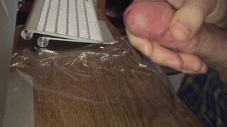 slow motion wank, big load