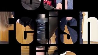 My Stepmom Made Me Cum on Her Leather Skirt in a Park