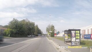 Hot group sex with a busty MILF (Czech Screw Bus)