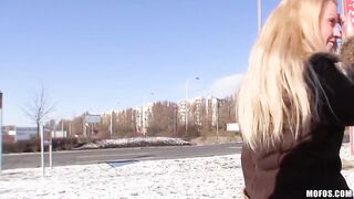 Public Pickups - Big Bazookas Golden-haired Lucie Gives POV Blowjob-sex in Car