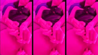 Gorgeous Punk T-gal Fucked Hard in Pink-light with Cumswallowing