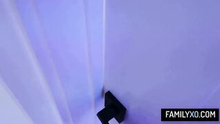 Nasty milf with big bazookas and ass have sex with stepson dressed as bunny
