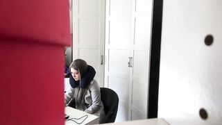 Set up a camera at home to spy on my gf during the time that I'm at work