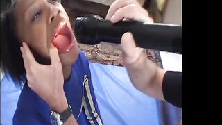 Cheerleader Ebony Teen Takes Hard Anal from White Stud