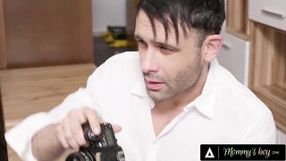MOMMY'S MALE - Big Melons MILF Shalina Devine Gets Her Face Covered In Cum After Hard DP