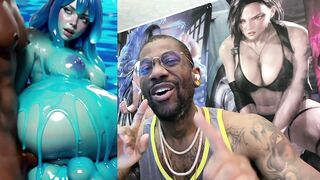 Ebony Transgender Anal Bangs A Big Breast Trans Slime Cutie, AI generated