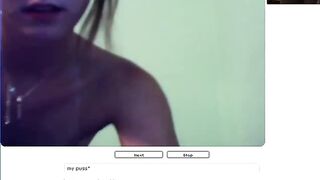 Chatroulette #34 Nice-looking skinny masturbating squirt