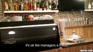 Public Pickups - Petite Marie Getty Sucks Dude Behind Counter Then Fucks Her Tight Ass Backroom