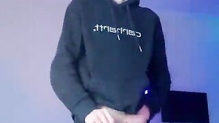 Skinny Boy Holding Back A Huge Sperm flow Until It Hurts