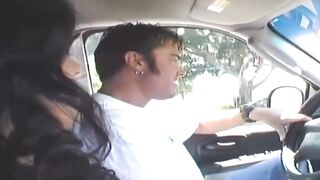 Mature Brunette Squirms in 3-some Pounding with Trickling Semen flow