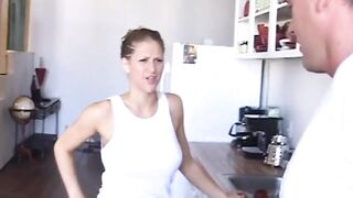 Eve Laurence Fucking in the Kitchen with Her Titties
