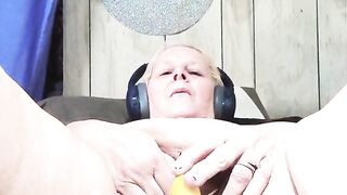 Shes Out of Control with a Banna in Her Snatch Hole