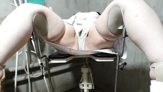 Mature hot nurse masturbates at work