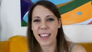 Lustful dude in enjoyment as he enjoys a bj from sexy butt chick