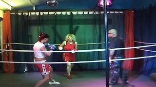 Golden-haired Mature Babe's Trickling Rosebud Group-sex in Wrestling Ring