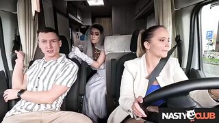 NastyClub - Cheated at the Altar Runaway Bride Marica Chanelle Seeks Consolation with RV Couple