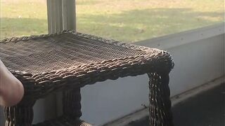 Masturbating for my neighbor. This chab kept trying not to watch