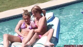 Gwen and Trisha Go From a Pool Day to Pussy Play