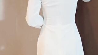 A Charming Lady in Traditional Vietnamese Attire in a Foreign Land - Ao Dai Student