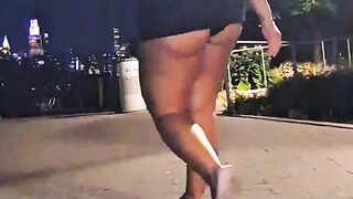 Leg Tease - Mini Skirt - Thick Hips - Angie Love - BBW - Puerto Rican Woman - Flip Flops