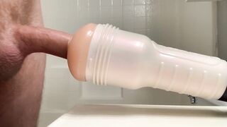 Fucking my fresh flashlight. No hands big ejaculation